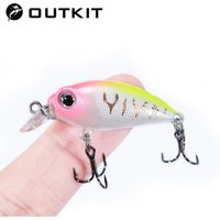 OUTKIT 1PCS New Japanese Design Hard Fishing Lure 3.3cm/2.6g Mini Crank Bait Minnow For Pike Perch Bass Sinking Crankbait Pesca