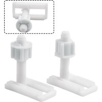 2 Sets Toilet Seat Hinge Bolts Screw Fixing Fitting Kit Toilet Seat Repair Bolts Fitting Screws Washers Accessories Universal