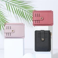 Women Fashion PU Leather Coin Purses Credit ID Card Holder Wallet Zipper Small Money Bag Men with Coin Pocket
