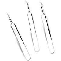 1Pcs Needle Tweezers Blackhead Pimples Removal Pointed Bend Head Face Care Tools
