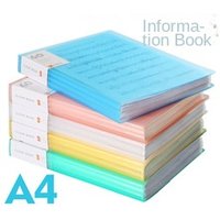 Classeur de stockage de documents A4, livre d'affichage de la liberté, album de croquis, bureau, école, dossier de données pour étudiants, contenant un insert, 20