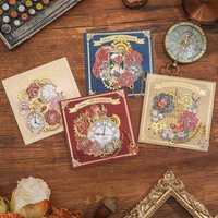 1 pc Vintage Clock And Flower Metal Bookmark With Metal Chain Pendant Bookmark Students Reading Tool For Book Lovers Writers