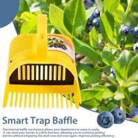 Easy-Grip Blueberry Picker Tool With Comb Teeth Portable Lightweight Handle Large Capacity Fruit Harvest Season Garden Tool