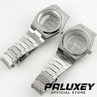 PRX NH35 40MM With Silver Ring Sapphire Crystal Fluted Bezel Watch Cases Parts For PRX Super Player NH34 NH35 NH36 NH38 Movement