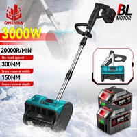 Brushless 2500W/3000W Electric Snow Plow Cordless Snow Sweeper Garden Street Courtyard Cleaning Tool For Makita 18V Battery Pin