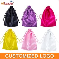 1Pcs Satin Wig Bag 25X35Cm Silk Hair Extensions Storage Bags With Drawstring Colored Portable Hair Bundles Wigs Packaging Bags