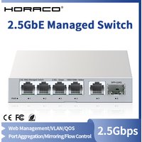 2.5GbE Managed Switch 5 Port 2500Mbps Network 10G SFP+ Slot Uplink Web Managed Link Aggregation Hub Internet Splitter image 4