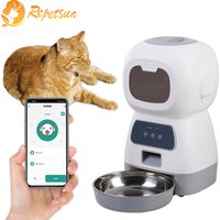 3,5 l automatischer Futterspender für Haustiere für Katzen, WiFi, Smart Swirl, langsamer Hundefutterspender mit Diktiergerät, große Kapazität, Timing-Katzenfutterspender