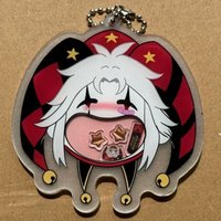 Pierrot Harlequin Shaker Anime Keychain Circus Clown Shake Acrylic Key Chain Cute Key Ring Bag Pendant Ornament Accessories Gift