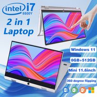 Intel Core i7-8500Y Portable 2 in 1 Laptop Windows 11 8GB RAM 1TB 2TB SSD Touch Screen 11.6" Notebook 360° Flip Computer Office