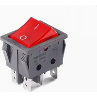 KCD4 30A 250V Rocker Switch 25x31mm ON-OFF ON-OFF-ON 6PIN With Light Power Switch
