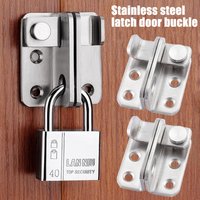Flip Latch Gate Latch with Padlock Hole Stainless Steel Barn Door Lock Safety Door Lock Catch for Garage Door Pet Room