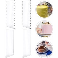 Clear Cake Spatula Different Shape Cake Edges Cake Decorating Frosting Decorating Comb Smooth Spatula Kitchen Baking DIY Tools