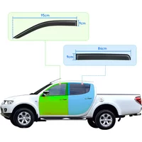 Window Visor Sun Rain Guard Wind Deflector For Mitsubishi L200 Triton 2006-2014 4X4 Car Accessories Double Cabin Car Styling