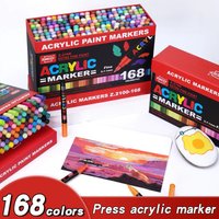 Acrylic Paint Markers, Fine Tip Acrylic Paint Pen, Waterproof & High Saturation Ideal for Wood, Metal, Plastic, Canvas, Fabric