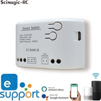 EWELINK Wifi Smart Relay Module 1CH DC7-32V 12V 24V AC 220V 433mhz Remote Control Motor Light On Off Switch Work With Alexa