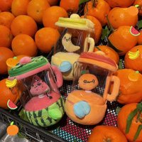 Fruit Juicer Plush Toy Fun Drawstring Rotating Plush Toy Watermelon/Orange/Banana Blender Toy Creative Children's Gifts