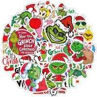 AliExpress GOGOTU 10/30/50PCS The Grinch Movie Stickers Funny Cartoon Sticker Christmas Graffiti Decals Luggage Laptop Guitar Car Bike Kids Toys