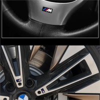 Car Steering Wheel Sticker Car Hub Sticker M Logo Emblem For BMW M M1 M2 M3 M4 M5 M6 X7M X2M X4M X3M X5M X6M Interior Decoration
