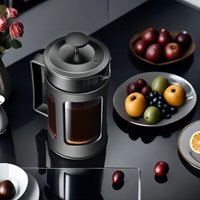 Household French Filter Pressure Pot Brewing Pot Appliance Filter Cup Tea Maker Glass Pressure Coffee Filter Coffee Pot