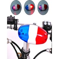 AliExpress Bicycle Bell 6 LED 4 Tone Bicycle Horn LED Warning Bike Police Light Electric Horn Siren Kid Children Bike Scooter Cycling Lamp
