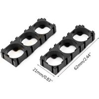 20 Pcs 18650 Battery Holder Bracket Plastic Brackets 18650 Battery Bracket for 18650 Batteries 1x3 DIY Accessories