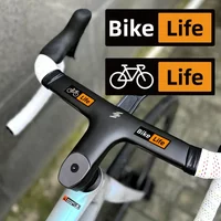 2PCS Bike Life Vinyl Frame Sticker Waterproof Durable Black Decal for Bicycle Steering Wheel Tube Road Bike Decor