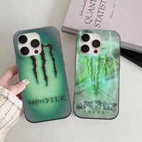 M-MonsterS LOGO Energy For IPhone 16 15 14 13 12 11 17 Pro Max Plus Wave Corrugated Phone Case Anti Drop Cover