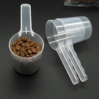 1Pc Transparent Pet Measuring Spoon With Scale, Plastic Feeding Shovel 100ml Design, Durable Lightweight Pet Tableware Supplies