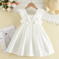 Bear Leader Kids Girls Dresses 2026 New Summer Lace Princess Dresses Children Solid color Clothing Baby Wedding Party Vestidos
