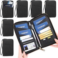 1pc Multi-Pocket Zipper Travel Passport Wallet for Airline Tickets, Debit Cards, Driver License, Cash, Ideal Travel Gift YMY
