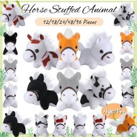 12-96Pcs Horse Stuffed Animal Bulk Toy Horses Plush Stuffed Animals Horses Toys Horse Party Favor Farm Birthday for Boy Girl Kid