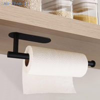 【ZYAA-1】1PC Punch-Free Self-Adhesive Wall-Mounted Paper Tissue Rack Suitable For Kitchen Under Cabinet Sink Cling Film Storage