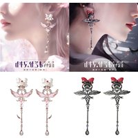 Puella Magi Madoka Magica Anime Merchandise Devil Form Akemi Homura Stud Earrings Cosplay Prop Accessory