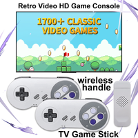 SF900 Retro Video HD Game Console 5000+ Built-In Games TV Game Stick with 2 Wireless Gamepads Game Controller Classic NES Game