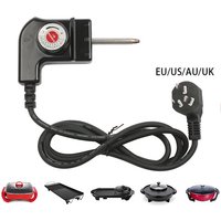 5 Gear Electric Baking Pan Thermostat Control Cord Power Cable Temperature Control Switch/Coupler Plug EU/US/AU/UK