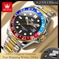 OLEVS 3610 Diving Watches for Men Luxury Top Brand Original Quartz Men's Wristwatch Auto Date Waterproof Luminous Hand Clock image 4