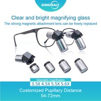 Ginghealy TTL ergo Surgery Medical Magnifying Glass Magnetic attraction can change the magnification 3.5X 4.5 5.5X 6.5X