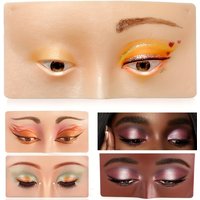 Half-Face for Makeup Practice Palette, 5D Facial for Makeup Training Mat, Reusable Tattoo Skin Pad, Designed for Beginners