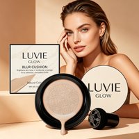 Air Cushion Foundation Mushroom Head Brighten Skin Tone Cover Blemishes Hide Dark Spots Control Oil Waterproof Concealer Makeup