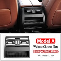 Rear Fresh Air Conditioning Vent Outlet Chrome Plain Black Grille Panel For BMW 5 Series F10 F11 F18 520i 523i 525i 528i 535i
