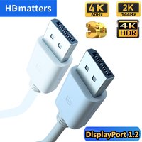 DisplayPort 1.2 Cable 4K 60Hz DisplayPort Monitor Cable 2K 144Hz DP Display-Port Male to DisplayPort male for PC Laptop Monitor