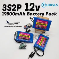 New2026 Portable 3S2P 12V 19800mah Rechargeable Li-Ion Battery, For LED Portable Rechargeable Li-ion Battery for fishing lights