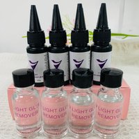UV light hair extension glue with 20g UV light remover 20ml V light hair extension glue for itip hair extension fast