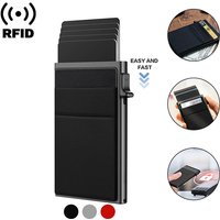 Rfid Credit Card Holder Magic Smart Wallets Men ID Bank Cardholder Case Metal Thin Slim Pop Up Aluminium Minimalist Wallet Purse
