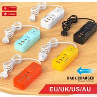 Multi Ports USB Charger Socket PD Fast Charging Charger Adapter Power Strip USB Type C Quick Charge EU/US/UK Plug Wall Charger