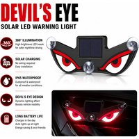 Solar Powered Car Neon Light Cool Demon's Eye Led Ambient Light Suction Cup USB Rechargeable Atmosphere Lamp Car Accessories