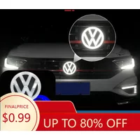 Car Sticker 2026 New For VOLKSWAGEN VW 4D LED For Volkswagen VW Logo Lamp Front Label Rear Label Applies To Tiguan/Passat/Golf /