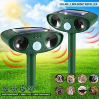 Solar Ultrasonic Repeller Outdoor Motion Sensor Dog Cat Deterrent Waterproof Garden Wild Animal Repellent Safe For Family