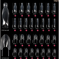 Sandwich Dual Nail Template Quick Extension Nail Form Double Template Nail Extension Top Mold Bottom Nail